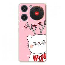 Новогодние Чехлы для Нубиа Мюзик (VPrint) (Зимний кот)