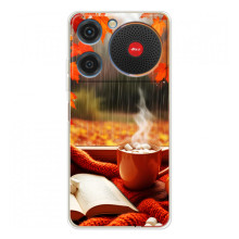 Чохол з унікальним дизайном 'Осінь з кавою' для ZTE Nubia Music – Кава і дощ