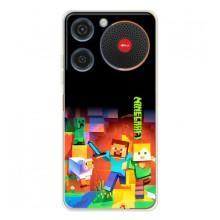 Чехлы для ZTE Nubia Music (Персонажи Майн Крафт) (Герой Майнкрафт)