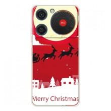 Рождественские Чехлы для ZTE Nubia Music (VPrint) (Санта с оленями)