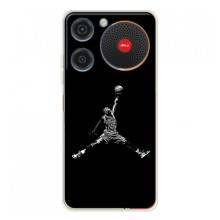 Силиконовый Чехол Nike Air Jordan на Нубия Мюзик (Джордан)