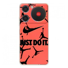Силиконовый Чехол Nike Air Jordan на Нубия Мюзик (Just Do It)