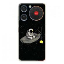 Силиконовый Чехол с принтом "Космонавты" на ZTE Nubia Music – Космонавт на рыбалке