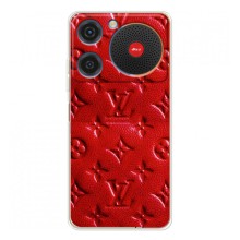 Текстурный Чехол Louis Vuitton для Нубия Мюзик (Красный ЛВ)