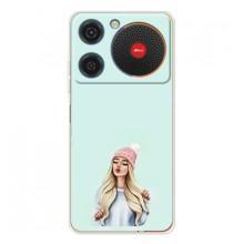 Силіконовый Чохол на ZTE Nubia Music з картинкой Модных девушек (В шапці)