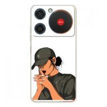 Силіконовый Чохол на ZTE Nubia Music з картинкой Модных девушек (У зеленому)