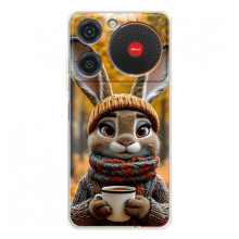 Друкований чохол 'Звірята з кавою' для ZTE Nubia Music – Зайчик з кавою