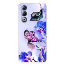 Чохли з квітами для ZTE Nubia Neo 3 GT (VPrint) (Метелик на квітах)