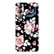 Чохли з квітами для ZTE Nubia Neo 3 GT (VPrint) (Квіти на чорному)