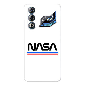 Силиконовый бампер с принтом "Наса" на ZTE Nubia Neo 3 GT – NASA на белом фоне