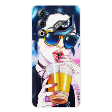 Чехол с картинкой Модные Девчонки ZTE Nubia Neo 3 GT – Девушка с коктейлем