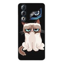 Чохол з принтом для ZTE Nubia Neo 3 GT (AlphaPrint) Модні коти (Сумний кіт)