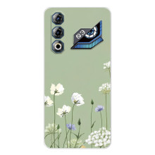 Чохол з квітковим принтом на ЗТЕ Нyбia Нeo 3 ҐТ (Квіти на зеленому)
