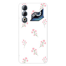 Чохол з квітковим принтом на ЗТЕ Нyбia Нeo 3 ҐТ (Рожеві квіти)