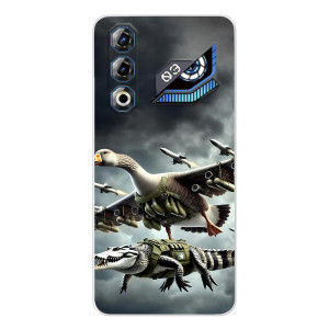 Чехол с мемами тралалело тралала для ZTE Nubia Neo 3 GT – Гусини и крокодило