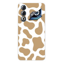 Чехол с принтом коровы на <td>ЗТЕ Нюбия Нео 3 ГТ </td> (Бежевый принт)