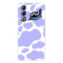 Чехол с принтом коровы на <td>ЗТЕ Нюбия Нео 3 ГТ </td> (Фиолетовый принт)