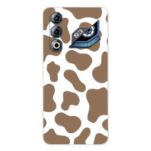 Чехол с принтом коровы на <td>ЗТЕ Нюбия Нео 3 ГТ </td> (Коричневый принт)