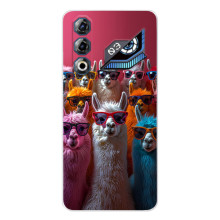 Чохол з принтом стильні тварини для ЗТЕ Нyбia Нeo 3 ҐТ (Лами в окулярах)