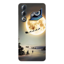 Новорічні, Святкові Чохли для ZTE Nubia Neo 3 GT - 2024 год (Санта на місяці)