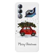 Різдвяні, Святкові Чохли для ЗТЕ Нyбia Нeo 3 ҐТ – Авто з ялинкою