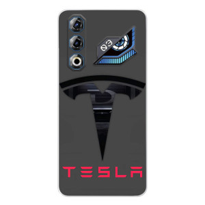 Силиконовый бампер с картинкой машины на ZTE Nubia Neo 3 GT – Logo TESLA