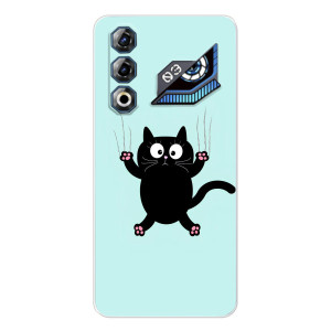 Силиконовый чехол с котиком для ZTE Nubia Neo 3 GT (Падающий кот)