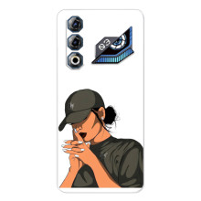 Силиконовый Чехол на ZTE Nubia Neo 3 GT с картинкой Стильных Девушек (В зеленом)