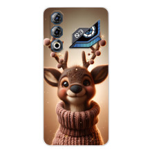 Яскравий чохол для ZTE Nubia Neo 3 GT з Зимові Оленята – Олень в светрі
