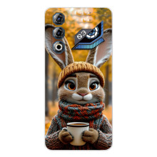 Печатный чехол «Зверята с кофе» для ZTE Nubia Neo 3 GT (Зайчик с кофе)