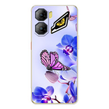Чехлы с Цветами для ZTE Nubia Neo 3 (VPrint) (Бабочка на цветочке)