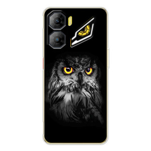 Чехлы с принтом СОВЫ для ZTE Nubia Neo 3 – Сова на чёрном