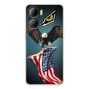 Чехол Флаг USA для ZTE Nubia Neo 3 – Орел и флаг