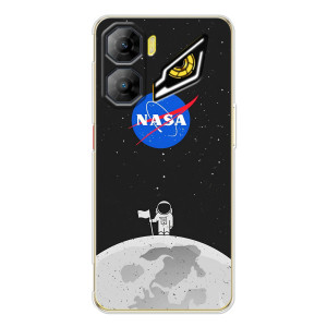 Силиконовый бампер с принтом "Наса" на ZTE Nubia Neo 3 – Космонавт NASA