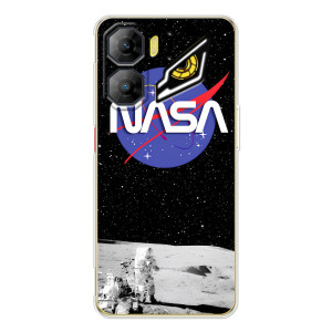 Силиконовый бампер с принтом "Наса" на ZTE Nubia Neo 3 – Nasa на луне
