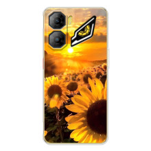 Чехол с Цветами для ZTE Nubia Neo 3 (поле подсолнухов)