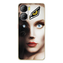 Бампер с изображением Котиков для ЗТЕ Нюбия Нео 3 (Женщина кошка)