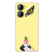 Бампер для ZTE Nubia Neo 3 с картинкой "Песики" (Кактус на голове)