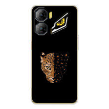 Чехол с леопардовым принтом на ZTE Nubia Neo 3 (Леопард на черном)