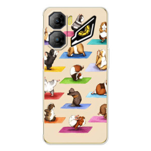 Чехол с Прикольным принтом на ZTE Nubia Neo 3 (Ёга свинок)