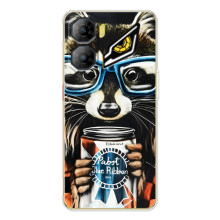 Чехол с принтом для увидеаля   ньоしてくれた ё???? - (Прикольные) (AlphaPrint) (Енот с банкой)