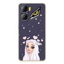 Чехол Стильные девушки на ZTE Nubia Neo 3 (Девушка и сердечки)