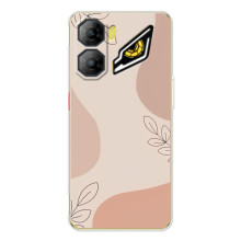 Чехол цветочный дизайн для ZTE Nubia Neo 3 – Коричневый фон