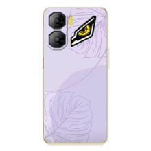 Чехол цветочный дизайн для ZTE Nubia Neo 3 – Монстера фиолетовая
