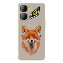 Чохол з принтом лисички ЗТЕ Нюбія Нео 3 – Лисиця в навушниках