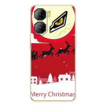 Рождественские Чехлы для ZTE Nubia Neo 3 (VPrint) (Санта с оленями)