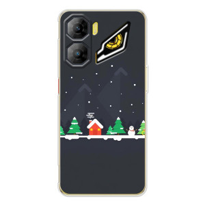 Силиконовый бампер на рождество для ZTE Nubia Neo 3 (Город зимний)