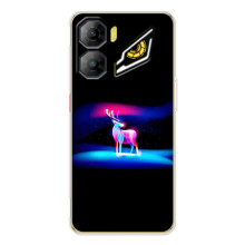 Силиконовый бампер с картинкой животных для ZTE Nubia Neo 3 (Яркий олень)