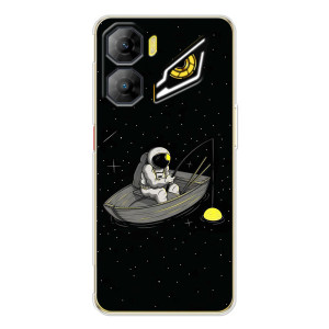 Силиконовый Чехол с принтом "Космонавты" на ZTE Nubia Neo 3 – Космонавт на рыбалке