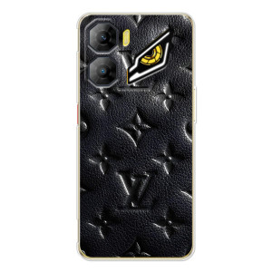 Текстурный Чехол Louis Vuitton для ЗТЕ Нюбия Нео 3 (Черный ЛВ)